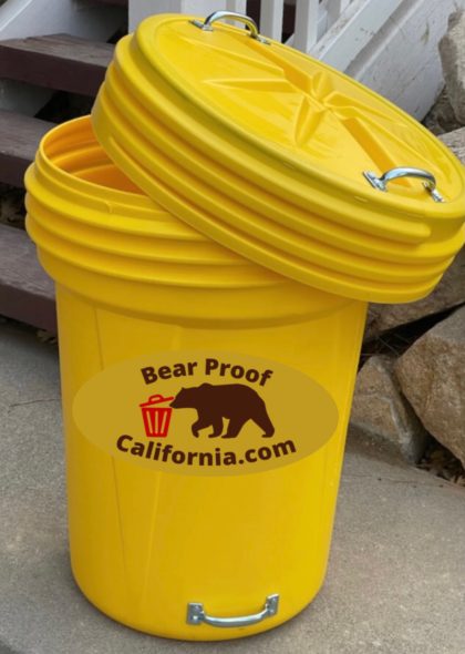 Bear Proof CA Garbage Can